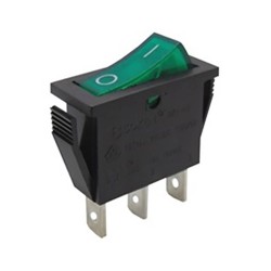 ΔΙΑΚΟΠΤΗΣ ROCKER ΜΕΣΑΙΟΣ 3P ΜΕ ΛΥΧΝΙΑ ON-OFF 16A/250V ΠΡΑΣΙΝΟΣ RK1-11 1X1N B/G "0-" SOKEN