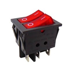 ΔΙΑΚΟΠΤΗΣ ROCKER ΜΕΓΑΛΟΣ ΔΙΠΛΟΣ 6P ΜΕ ΛΥΧΝΙΑ ON-OFF 16A/250V ΚΟΚΚΙΝΟΣ RK1-23AB 1Χ1X2Ν B/R "0-" SOKEN