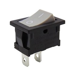 ΔΙΑΚΟΠΤΗΣ ROCKER MINI 2P ON-OFF 6A/250V ΓΚΡΙ RΚ2-16 1X1 B/G ''0-'' SOKEN