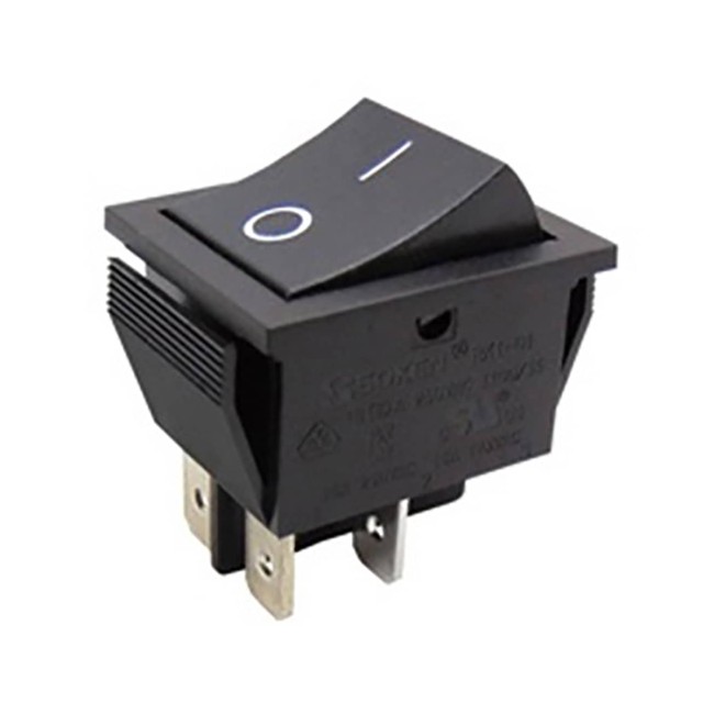 ΔΙΑΚΟΠΤΗΣ ROCKER ΜΕΓΑΛΟΣ 4P ΟΝ-OFF 16A/250V ΜΑΥΡΟΣ RK1-01 2X1 B/B "0-" SOKEN