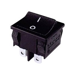 ΔΙΑΚΟΠΤΗΣ ROCKER ΜΕΣΑΙΟΣ 6P ON-ON 6A/250V ΜΑΥΡΟΣ RL3-222 YNX/DIE