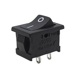 ΔΙΑΚΟΠΤΗΣ ROCKER MINI 2P ON-OFF 6A/250V ΜΑΥΡΟΣ (P16) RL3-111 YNX