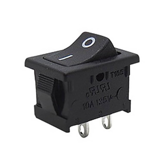 ΔΙΑΚΟΠΤΗΣ ROCKER MINI 2P ON-OFF 6A/250V ΜΑΥΡΟΣ (P16) RL3-111 YNX