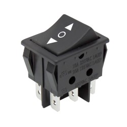 ΔΙΑΚΟΠΤΗΣ ROCKER ΜΕΓΑΛΟΣ 6P (ON)-OFF-ON 16A/250V PS8C-5 BEJ/DIE