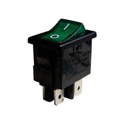 ΔΙΑΚΟΠΤΗΣ ROCKER MINI 4P ΜΕ ΛΥΧΝΙΑ ON-OFF 8A/250V ΠΡΑΣΙΝΟΣ PS8A-4 BEJ
