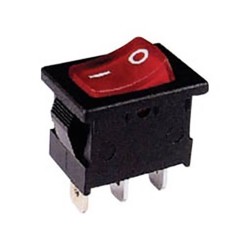 ΔΙΑΚΟΠΤΗΣ ROCKER MINI 3P ΜΕ ΛΥΧΝΙΑ ON-OFF 10A/250V ΚΟΚΚΙΝΟΣ RK2-161X1NB/R''0-' SOKEN