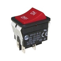 ΔΙΑΚΟΠΤΗΣ ROCKER ΜΕΓΑΛΟΣ 4P ON-OFF 18Α/250V ΚΟΚΚΙΝΟΣ HY12-9-4 KED
