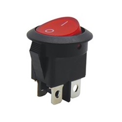 ΔΙΑΚΟΠΤΗΣ ROCKER Φ23 4P ΜΕ ΛΥΧΝΙΑ ON-OFF 16A/250V ΚΟΚΚΙΝΟΣ RK2-13D 2X1N B/R"0-" SOKEN