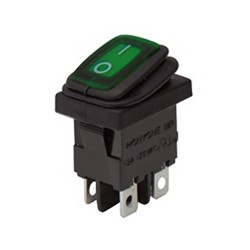 ΔΙΑΚΟΠΤΗΣ ROCKER MINI 4P ΜΕ ΛΥΧΝΙΑ ON-OFF 10A/250V IP65 ΠΡΑΣΙΝΟΣ WR6210 HNO