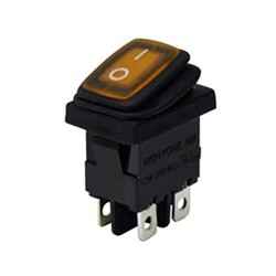 ΔΙΑΚΟΠΤΗΣ ROCKER MINI 4P ΜΕ ΛΥΧΝΙΑ ON-OFF 10A/250V IP65 ΠΟΡΤΟΚΑΛΙ WR6210 HNO
