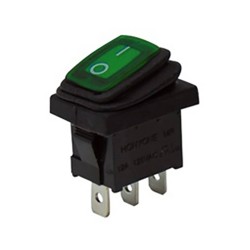 ΔΙΑΚΟΠΤΗΣ ROCKER MINI 3P ΜΕ ΛΥΧΝΙΑ ON-OFF 10A/250V IP65 ΠΡΑΣΙΝΟΣ WR1110 HNO