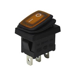 ΔΙΑΚΟΠΤΗΣ ROCKER MINI 3P ΜΕ ΛΥΧΝΙΑ ON-OFF 10A/250V IP65 ΠΟΡΤΟΚΑΛΙ WR1110 HNO