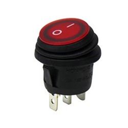 ΔΙΑΚΟΠΤΗΣ ROCKER Φ23 3P ΜΕ ΛΥΧΝΙΑ ON-OFF 10A/250V IP65 ΚΟΚΚΙΝΟΣ WR5110 HNO