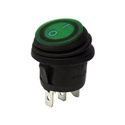 ΔΙΑΚΟΠΤΗΣ ROCKER Φ23 3P ΜΕ ΛΥΧΝΙΑ ON-OFF 10A/250V IP65 ΠΡΑΣΙΝΟΣ WR5110 HNO