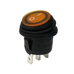 ΔΙΑΚΟΠΤΗΣ ROCKER Φ23 3P ΜΕ ΛΥΧΝΙΑ ON-OFF 10A/250V IP65 ΠΟΡΤΟΚΑΛΙ WR5110 HNO