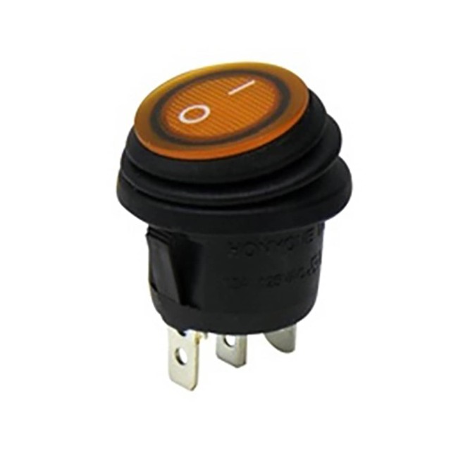 ΔΙΑΚΟΠΤΗΣ ROCKER Φ23 3P ΜΕ ΛΥΧΝΙΑ ON-OFF 10A/250V IP65 ΠΟΡΤΟΚΑΛΙ WR5110 HNO