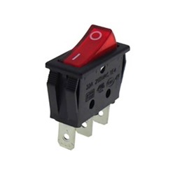 ΔΙΑΚΟΠΤΗΣ ROCKER ΜΕΣΑΙΟΣ 3P ΜΕ ΛΥΧΝΙΑ ON-OFF 22A/250V ΚΟΚΚΙΝΟΣ R1110 HNO