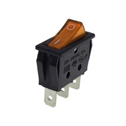ΔΙΑΚΟΠΤΗΣ ROCKER ΜΕΣΑΙΟΣ 3P ΜΕ ΛΥΧΝΙΑ ON-OFF 22A/250V ΠΟΡΤΟΚΑΛΙ R1110 HNO