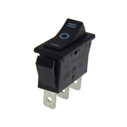 ΔΙΑΚΟΠΤΗΣ ROCKER ΜΕΣΑΙΟΣ 3P ON-OFF-ON 22A/250V ΜΑΥΡΟΣ R1130 HNO
