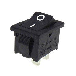ΔΙΑΚΟΠΤΗΣ ROCKER MINI 2P ON-OFF 10A/250V ΜΑΥΡΟΣ MR1110 HNO