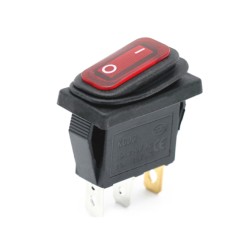 ΔΙΑΚΟΠΤΗΣ ROCKER ΜΕΣΑΙΟΣ 3P ΜΕ ΛΥΧΝΙΑ ON-OFF 16A/250V ΚΟΚΚΙΝΟΣ IP65 KCD3-UL HNO