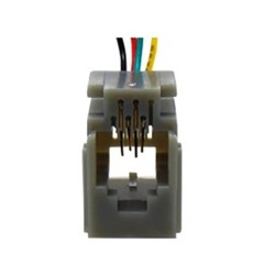ADAPTOR ΤΗΛΕΦΩΝΙΚΟ 6P4C ΘΗΛΥΚΟ ΣΕ ΑΚΡΟΔΕΚΤΗ ΔΙΧΑΛΟ ΜΕ ΚΑΛΩΔΙΟ 10cm COMP