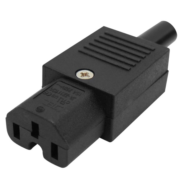 AC CONNECTOR ΘΗΛΥΚΟ ΚΑΛΩΔΙΟΥ 3P 15A/250V ΜΕ ΑΥΛΑΚΙ UL AC-7020A ULTIMAX