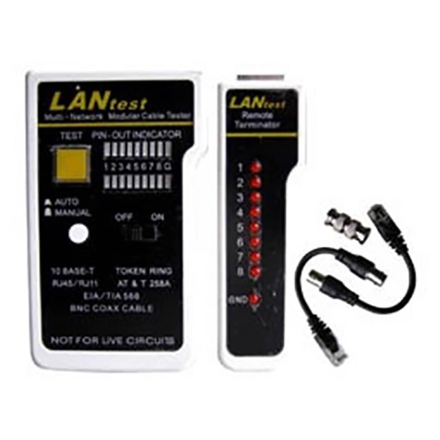 TESTER ΚΑΛΩΔΙΩΝ LAN ΤΗΛΕΦΩΝΙΚΩΝ ΟΜΟΑΞΟΝΙΚΩΝ ΔΙΠΛΟΥ DISPLAY 12-25-055 COMP