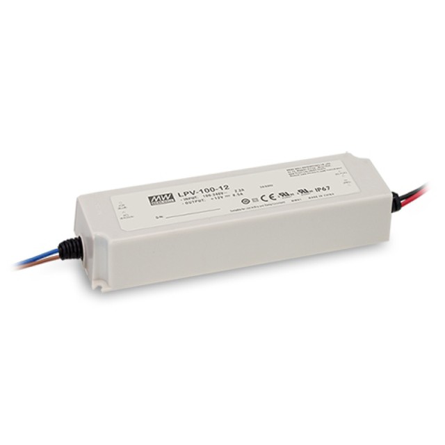 ΤΡΟΦΟΔΟΤΙΚΟ LED 102W/12VDC/8.5A IP67 LPV-100-12 MEAN WELL