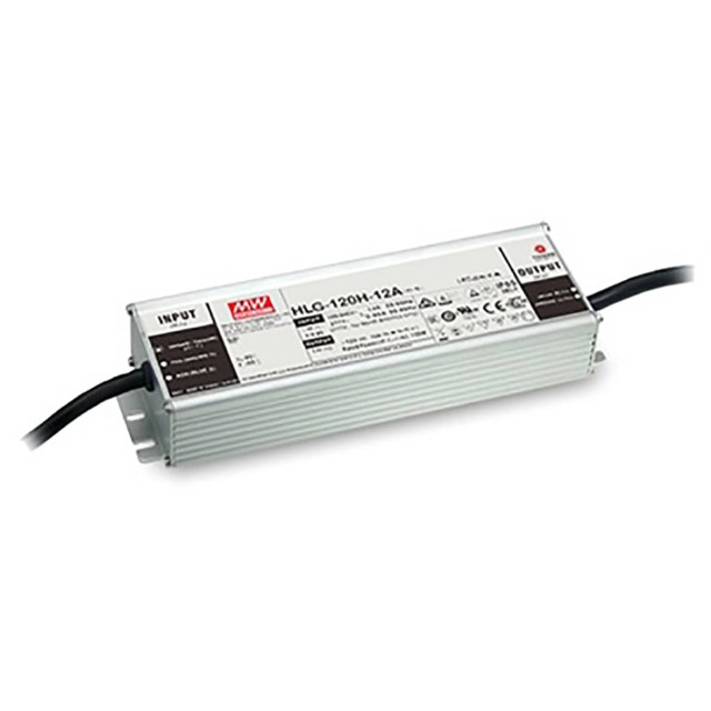 ΤΡΟΦΟΔΟΤΙΚΟ LED 120W/12VDC/10A PFC IP67 DIMMABLE HLG-120H-12B MEAN WELL
