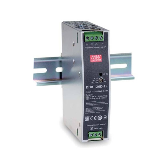 CONVERTER DC/DC ΡΑΓΑΣ 120W/16.8-33.6V/48V/2.5A DDR-120B-48 MEAN WELL