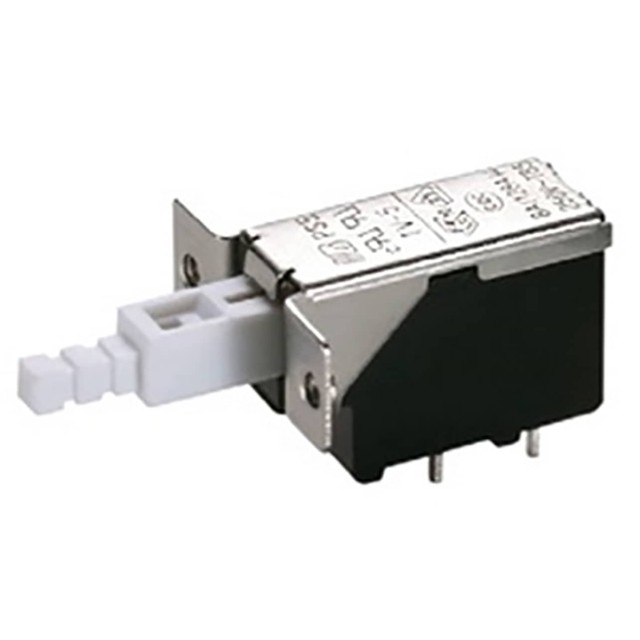 ΔΙΑΚΟΠΤΗΣ PUSH ON 2P 8A/250V PCB PS5A-02-Y1-01 BEJ