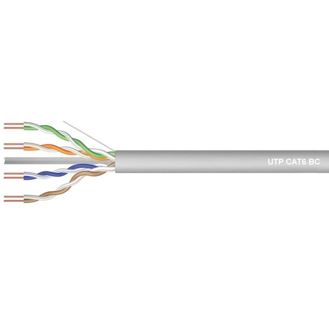 ΚΑΛΩΔΙΟ LAN CAT6 UTP 4P SOLID BC 305m ΓΚΡΙ Z-LINK