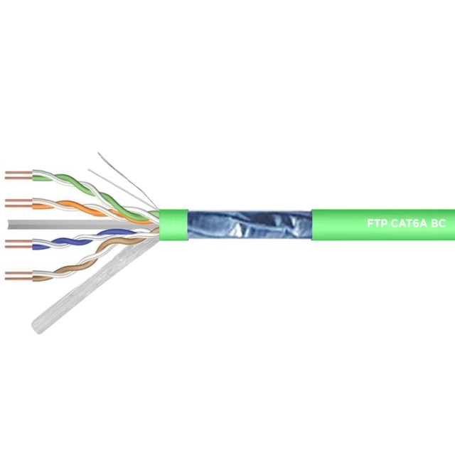 ΚΑΛΩΔΙΟ LAN CAT6A FTP 4P SOLID BC LSZH 305m ΠΡΑΣΙΝΟ Z-LINK