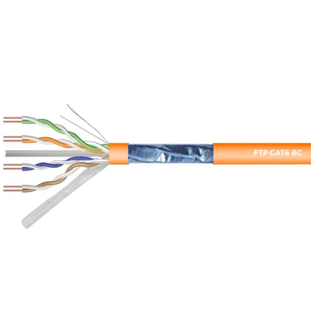 ΚΑΛΩΔΙΟ LAN CAT6 FTP 4P STRANDED BC LSZH 305m ΠΟΡΤΟΚΑΛΙ Z-LINK