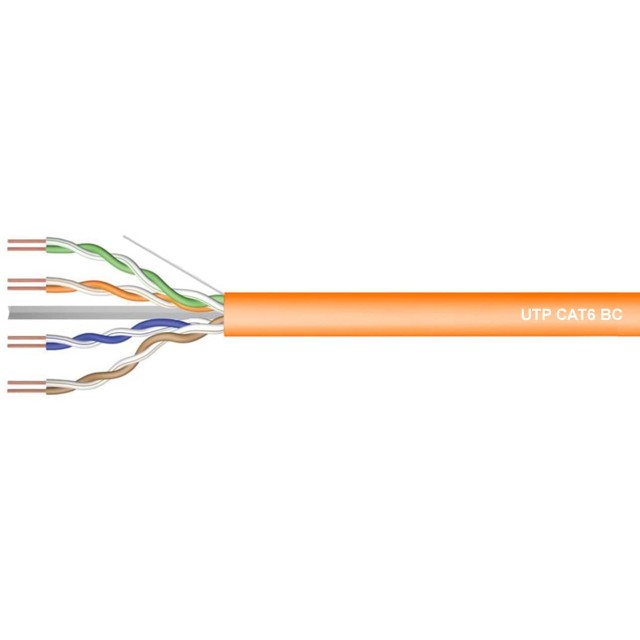 ΚΑΛΩΔΙΟ LAN CAT6 UTP 4P STRANDED BC LSZH 305m ΠΟΡΤΟΚΑΛΙ Z-LINK