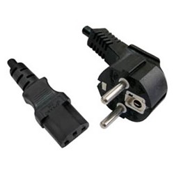 ΚΑΛΩΔΙΟ ΤΡΟΦΟΔΟΣΙΑΣ Η/Υ 3X0.75mm² 2m ΙΣΙΟ ΜΑΥΡΟ YUN