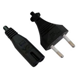 ΚΑΛΩΔΙΟ ΤΡΟΦΟΔΟΣΙΑΣ 2X0.75mm² 1.8m ΟΚΤΑΡΑΚΙ ΜΑΥΡΟ YUN