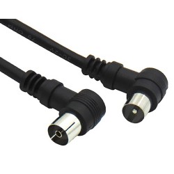 ΚΑΛΩΔΙΟ TV PAL M/F 3m ΓΩΝΙΑΚΟ ΜΑΥΡΟ COLOR BOX LANCOM