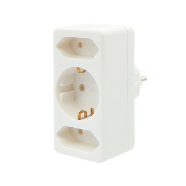 ADAPTOR ΣΟΥΚΟ ΣΕ 2 ΔΙΠΟΛΙΚΑ ΚΑΙ 1 ΣΟΥΚΟ GES-005 HGI