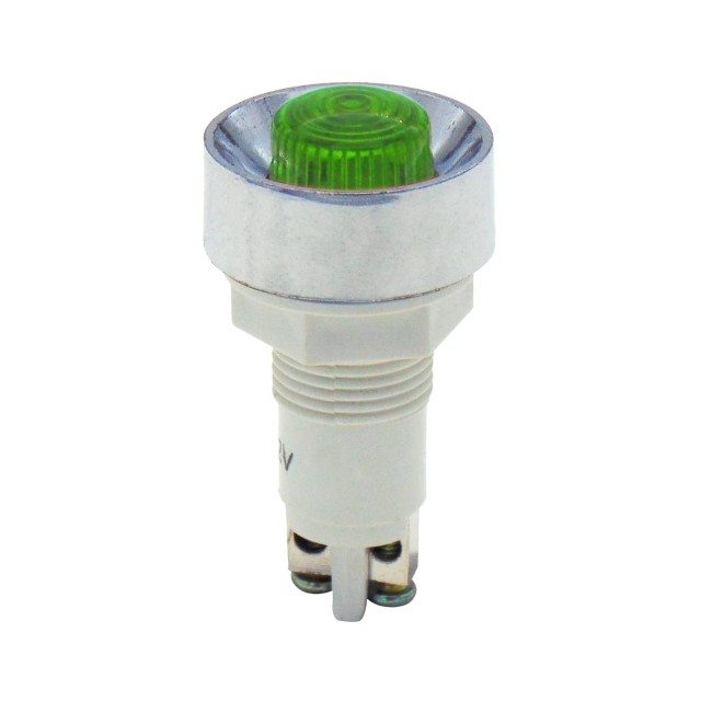 ΛΥΧΝΙΑ ΕΝΔΕΙΚΤΙΚΗ NEON Φ12 230VAC ΠΡΑΣΙΝΗ ΜΕ ΒΙΔΕΣ XH020 KND