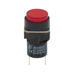 ΛΥΧΝΙΑ ΕΝΔΕΙΚΤΙΚΗ LED Φ16 230VAC ΚΟΚΚΙΝΗ ΜΕ FASTON XDL16-AXD XND