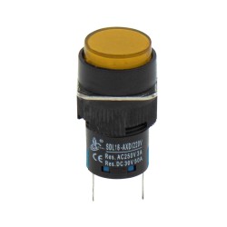 ΛΥΧΝΙΑ ΕΝΔΕΙΚΤΙΚΗ LED Φ16 230VAC ΚΙΤΡΙΝΗ ΜΕ FASTON XDL16-AXD XND