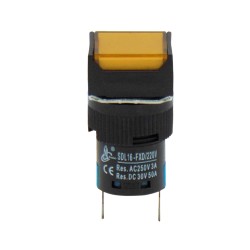 ΛΥΧΝΙΑ ΕΝΔΕΙΚΤΙΚΗ LED Φ16 230VAC ΚΙΤΡΙΝΗ ΜΕ FASTON SDL16-FXD XND