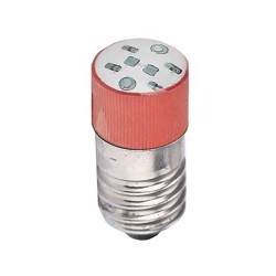 ΛΥΧΝΙΑ LED E10 230VAC ΚΟΚΚΙΝΗ ΒΙΔΩΤΗ AD22B-E02 XND