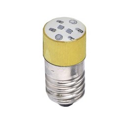ΛΥΧΝΙΑ LED E10 230VAC ΚΙΤΡΙΝΗ ΒΙΔΩΤΗ AD22B-E02 XND
