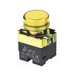 ΛΥΧΝΙΑ ΕΝΔΕΙΚΤΙΚΗ NEON Φ22 230VAC ΚΙΤΡΙΝΗ ΜΕ ΒΙΔΕΣ LAY5-BV65 KND