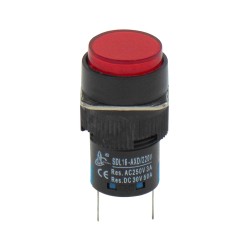 ΛΥΧΝΙΑ ΕΝΔΕΙΚΤΙΚΗ NEON Φ16 230VAC ΚΟΚΚΙΝΗ ΜΕ FASTON SDL16-AXD XND