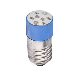 ΛΥΧΝΙΑ LED E10 24VAC/DC ΜΠΛΕ ΒΙΔΩΤΗ AD22B-E02 XND