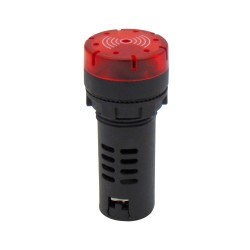 BUZZER ΠΙΝΑΚΑ Φ22 12VAC/DC 80dB ΜΕ LED ΚΟΚΚΙΝΟ FLASH AD22-22MSD XND